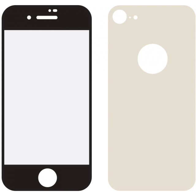 Mobilize Edge-To-Edge Glass Screen Protector Apple Iphone 8 Front And Back Pack Gold Full Glue