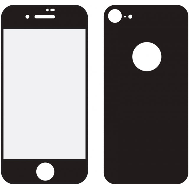 Mobilize Edge-To-Edge Glass Screen Protector Apple Iphone 8 Front And Back Pack Black Full Glue