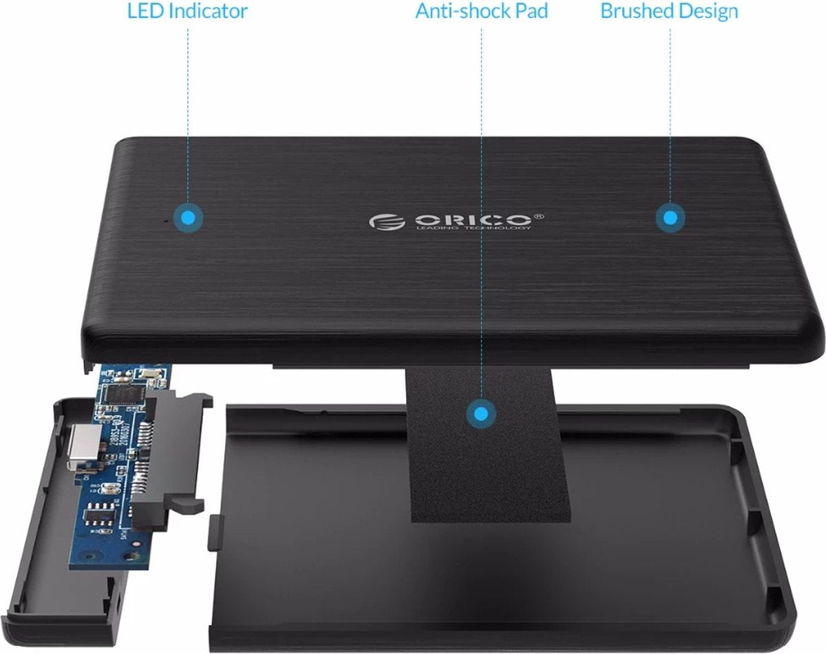 Orico 2189U3 - Boîtier de disque dur USB3.0 2,5 pouces - Boîtier de disque dur