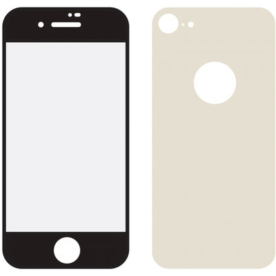 Mobilize Edge-To-Edge Glass Screen Protector Apple Iphone 8 Front And Back Pack Gold Full Glue