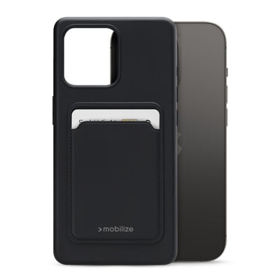 Mobilize Rubber Gelly Card Case Apple Iphone 14 Pro Matt Black