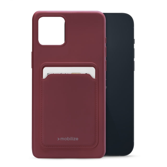 Mobilize Rubber Gelly Card Case Apple Iphone 14 Plus Matt Bordeaux